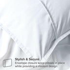 Bare Home Euro Pillow Sham Covers - Set of 2 - Premium 1800 Ultra-Soft Microfiber - Double Brushed - Bed Pillow Shams - Pillows Not Included (Set of 2, White)