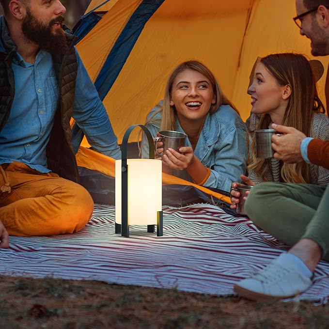 uuffoo LED Lamp Shower Lamp Rechargeable Lantern Table Lamp Cordless 3000K and Candle Light IP44 Dimmable for Indoor Outdoor Bathroom Patio Camping Restaurant Home