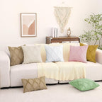 decorUhome Throw Pillow Covers 16x16 Inch Set of 2, Soft Plush Faux Fur Wool Pure White Couch Pillow Covers, Decorative Neutral Pillow Cases for Bed Sofa Living Room Home Decor