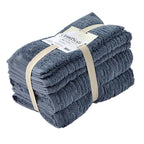 SKL Home CloudSoft Cotton Luxury 6-Piece Towel Set, Smoke Blue