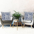 Decorative Throw Pillow Covers Set of 2 Blue Pillow Covers 16x16 inch Throw Pillow Cases Soft Short Plush Farmhouse Floral Outdoor Pillow Covers for Couch Sofa Bed Living Room Cushion Cover