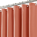 Terracotta Long Linen Shower Curtains 84 Inches Long for Patio Sliding Glass Door Cream Ivory 72 Inch Wide Bath Curtain with Hooks Rings Neutral Natural Semi Sheer 72x84 Curtain for Bathroom