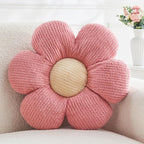 Flower Throw Pillow,Pink Flower Shaped Pillow Decorative Throw Pillows for Sofa, Couch,Bed,15.7'' Soft Daisy Pillow Floor Seating Cushion for Home Decor
