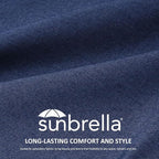 Sunbrella Decorative Outdoor Water Repellent Throw Pillows with Inserts, Set of 4, 20" x12" Pillows for Patio, Backyard, Bed, Couch, and Patio Furniture, Specrtum Indigo