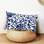 Decorative Throw Pillow Covers Set of 2 Blue Pillow Covers 12x20 inch Soft Short Plush Couch Pillow Case Floral Throw Pillows,Farmhouse Outdoor Pillow Covers for Sofa Bed Living Room Car