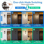 VIANIS Motion Sensor Outdoor Lights, Oil Rubbed Bronze Dusk to Dawn Outdoor Wall Lights Exterior, Waterproof Wall Lantern with Tempered Glass, Modern Outside Wall Sconce for Garage Front Porch, E26