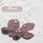 QiyI Watercolor Floral Shower Curtain, 3D Embossed Butterflies Pink Brown Flower Bathroom Curtain, Minimalist White Cloth Bath Curtain, Waterproof Fabric Textured Shower Curtain Set with Hooks, 72x72