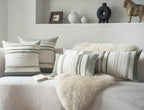 Boho Lumbar Pillow Covers 14x36 Inch Long, Green Textured Decorative Couch Pillow Cases for Farmhouse Home Decor, Accent Cushion Cover for Sofa, Bed, Living Room, Bedroom, Pack of 1