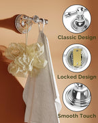 Towel Hook for Bathrooms, Stainless Steel Robe Coat Hook Wall Mount, Heavy Duty Towel Hanger for Kitchen, Bedroom or RV (Chrome)