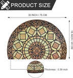 CHICHIC Entrance Door Mat Large 18 x 30 Inch Entry Way Doormat Front Door Rugs Outdoors Heavy Duty Welcome Mat Non Slip Rubber Back Low Profile for Garage, Patio, High Traffic Area, Semicircle