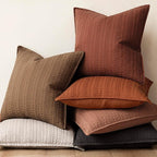 Foindtower Set of 2 Decorative Cotton Waffle Weave Throw Pillow Covers Euro Sham Cushion Covers Accent European Pillowcase For Bed Couch Sofa Bedroom Living Room Home Decor 24×24 Inch Fall Rust Orange