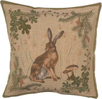 Charlotte Home Furnishings Decorative Pillow Covers for Couch 19x19 in, Tapestry Throw Pillow Cover for Living Room Bed Decor, The Hare French Country Sofa Cushion Cases, Soft Cotton Jacquard Woven
