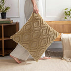 decorUhome Throw Pillow Covers 22x22 Inch Set of 2, Soft Plush Decorative Faux Fur Light Brown Solid Couch Pillow Covers, Accent Farmhouse Neutral Square Euro Pillow Cases for Sofa Bed Living Room