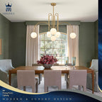 Modern Gold Sputnik Chandelier 8 Lights Large Luxury L41” Mid Century Milk Glass Globe Ceiling Pendant Light Contemporary for Foyer Staircase Living Dining Room Kitchen