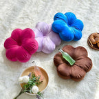 Xuyier Flower Pillow, Flower Shaped Throw Pillows with Velvet for Couch Bed Sofa Chair, Cute Home Decor Floor Seating Cushion Pillows for Living Room Bedroom(15 Inches, Brown)