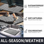 Yimobra Large Door Mat Outside Entrance 47x32, Waterproof Heavy Duty Outdoor Mats for Front Door, Non Slip Rubber Entry Mat for Garage Patio Indoor, Easy Clean, Grey