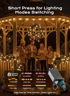 C9 Christmas Lights Outdoor, 100 FT 150 LED Connectable C9 String Lights with 8 Modes and Timer Extendable Xmas Tree Patio Roofline Garden Yard Holiday Party Indoor Outdoor Decoration, Warm White
