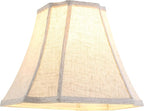 GO&SO Set of 2 Medium Lamp Shades Beige Oatmeal,Square Cut Comer Lamoshade for Floor and Table Lamps,6.5x13.2x10.6".Natural Linen, Traditional Shade for Bedroom Easy Assembly Required (2 Pack)