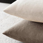 MIULEE Pack of 2 Decorative Throw Pillow Covers Soft Chenille Throw Pillows Solid Textured Cushion Covers Christmas Home Decor for Couch Sofa Bedroom Living Room 18x18 Inch, White