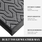 Yimobra Extra Large Door Mat Outside Entrance 60x36, Waterproof Heavy Duty Outdoor Mats for Front Door, Non Slip Rubber Entry Mat for Garage Patio Indoor, Easy Clean, Grey