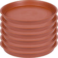 6 Pack of 10 inch Plant Saucer, Heavy Duty Plastic Pot Saucer 10" Round, Planter Tray for Pots, Plant Saucers for Indoors, Pot Trays for Planter 8"/9"/10" (10 inch, Terracotta)