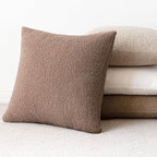 Foindtower Pack of 2, Curly Faux Fur Decorative Throw Pillow Covers Soft Fuzzy Plush Cushion Case with Zipper Cozy Pillowcase for Home Living Room Couch Bed Sofa 16 x 16 Inch, Chocolate