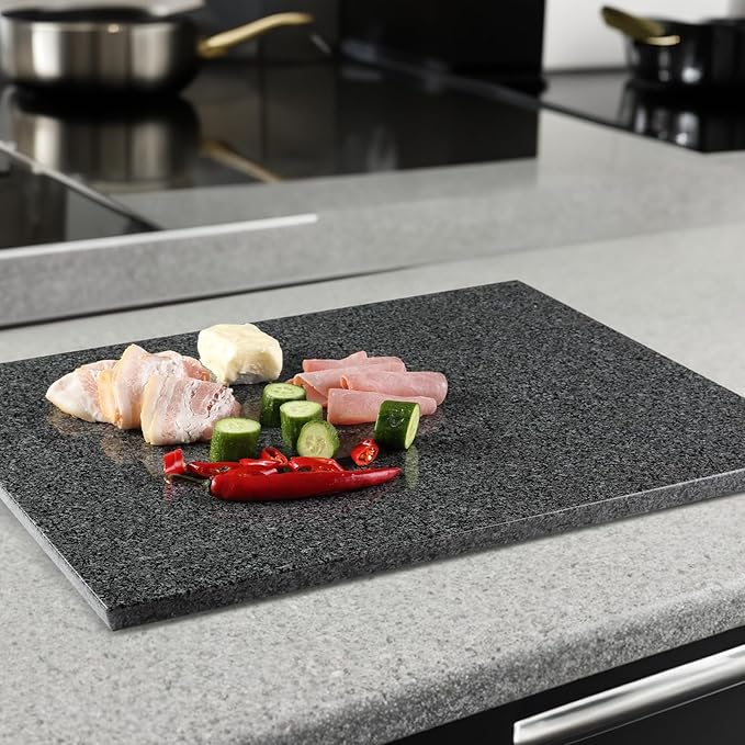 Koville Natural Marble Cutting Board for Kitchen, 16x20inch Extra Large Hand Crafted Marble Slab for Cheese, Charcuterie, Pastry Board - Wedding Gift, House Warming Gift