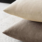 MIULEE Pack of 2 Decorative Throw Pillow Covers Soft Chenille Throw Pillows Solid Textured Cushion Covers Christmas Home Decor for Couch Sofa Bedroom Living Room 18x18 Inch, Light Beige