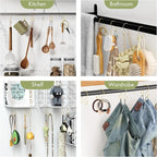 AmazerBath Shower Curtain Hooks Gold Shower Curtain Rings, Simple Double Hook Shower Curtain Hooks Rust Proof, Metal Smooth Shower Hooks for Shower Curtain Rod, 12 Pcs Shower Rod Hook Light Gold