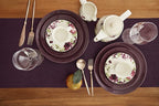 Solino Home Linen Chambray Burgundy Table Runner 132 Inches Long - Athena, 100% Pure Linen 14 x 132 Inch Table Runner for Fall, Autumn, Thanksgiving