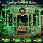 750 LED 240FT Christmas String Lights Outdoor, 12 Pro Modes and Timer Memory & Brightness, Plug in Outdoor Waterproof Clear Wire Twinkle Light for for Xmas Yard Tree Wedding Party Decor (Green)