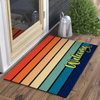 Bulijojo Rainbow Entrance Door Mat Large 17 x 30 Inch Entry Way Doormat Front Door Rug Outdoor Heavy Duty Welcome Mat, Non Slip Rubber Back Low Profile