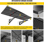 4-Pack 1.64x4ft Adjustable Garage Wall Shelving 1120lbs Load Capacity Heavy Duty Wall Mounted Storage Shelf Metal Floating Shelves for Garage(Black)