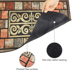 CHICHIC Door Mat Welcome Mat 18x 30 Inch Front Door Mat Outdoors for Home Entrance Outside Entry Way Doormat, Heavy Duty Non Slip Rubber Back Low Profile, Brick