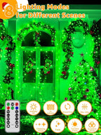 500 LED 164 FT Christmas Lights, Waterproof Outdoor String Lights with Remote and Timer, Christmas Tree Lights with 8 Modes Dimmable, Fairy Lights for Holiday Decor (Green)