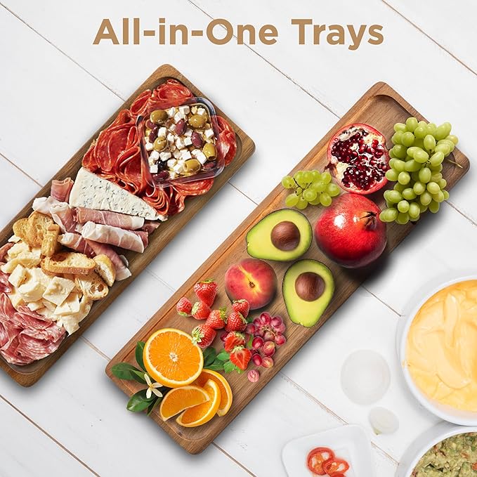 MAJURI 3 Tier Wooden Serving Tray, Halloween Serving Tray, Set of 2 Tongs Free, Tiered Serving Trays for Party, Picnic, Your Perfect Elevated Charcuterie Stand and for 3 Tiered Dessert Stand Lovers