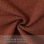 Jeneoo Rust Decorative Square Thick Throw Pillow Covers Fine Textured Boucle Terracotta Couch Cushion Cases for Livingroom Sofa Decor, Set of 2, 18 x 18 Inch