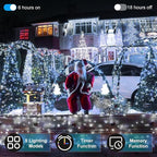 750 LED Christmas Lights - Outdoor Use, 246ft with 8 Modes, IP44 Waterproof for Xmas Patio, Yard, Fence, Deck, Balcony, Garden Decor - Cool White