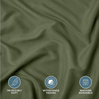 Bare Home King Pillow Sham Covers - Set of 2 - Premium 1800 Ultra-Soft Microfiber - Double Brushed - Bed Pillow Shams - Pillows Not Included (Set of 2, Cypress Green)