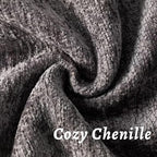 Grey Decorative Throw Pillow Covers 26x26 Inch Set of 2 Cozy Soild Chenille Cushion Cases Soft Textured Square Couch Pillows Cover Boho Accent Farmhouse Pillowcases for Sofa Bed