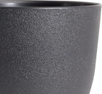 WOUSIWER Plant Pots 10/9/8 inch, Set of 3 Modern Decorative Plastic Planters with Drainage Holes and Saucers for House Plants Indoor Flowers Plants, Black