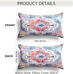 Snycler Antique Boho Hereke Rug Print Boho Throw Pillow Cover 12x20 Inch Set of 2 Double Sided Decorative Soft Throw Pillow Case Cushion Case for Home Decor Living Room Bed Couch Car
