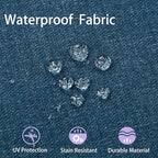Outdoor Throw Pillows Water Resistant 18x18 inch,Decorative Throw Pillow with Insert Set of 2,Hidden Zipper Headrests for Patio Furniture Sofa Couch Chair(Denim Blue)