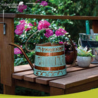 ROBERT ALLEN MPT01508 Danbury Metal Watering Can, Teal/Copper