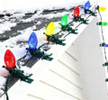 TW SHINE C9 Christmas Lights, 100 LED 66 FT Christmas String Lights Outdoor with 100 Spring Clips and Timer, Waterproof Connectable for Indoor Yard Xmas Tree House Decorations (Multi-Colored)