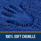 OLANLY Bathroom Rugs 44x24, Extra Soft Absorbent Chenille Bath Rugs, Rubber Backing Quick Dry, Machine Washable Bath Mats for Bathroom Floor, Tub and Shower, Home Decor Accessories, Royal Blue