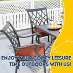 AAAAAcessories Outdoor Seat Cushions for Chairs, Waterproof, Fade-Resistant Patio Furniture Replacement Cushions, 17" x 16" x 2", Set of 2, Rust
