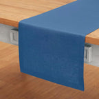 Solino Home Linen Table Runner 60 Inches - 100% Pure Linen Indigo Blue Table Runner 14 x 60 Inch Ideal for Dresser and Coffee Tables - Fall, Autumn, Thanksgiving, Christmas, Holiday - Fete