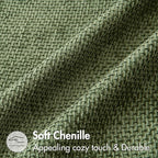 MIULEE Pack of 2 Couch Throw Pillow Covers 18x18 Inch Sage Green Modern Boho Accent Decorative Pillow Covers Soft Chenille Farmhouse Cushion Covers for Home Decor Bed Sofa Living Room