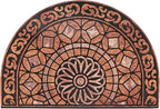 Door Mat Welcome Mat, Heavy Duty Outside Door Mat 23.6 x 35.4 Inch Round Front Door Rug Doormat for Entrance Home Non-Slip Rubber Rug for Front Door, Entryway, Patio (Orange)
